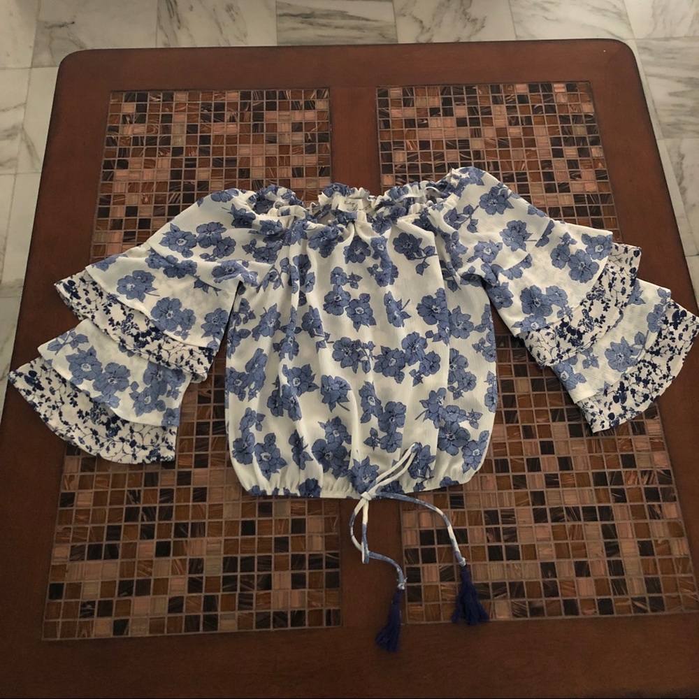 Vintage Havana Ruffle Blouse